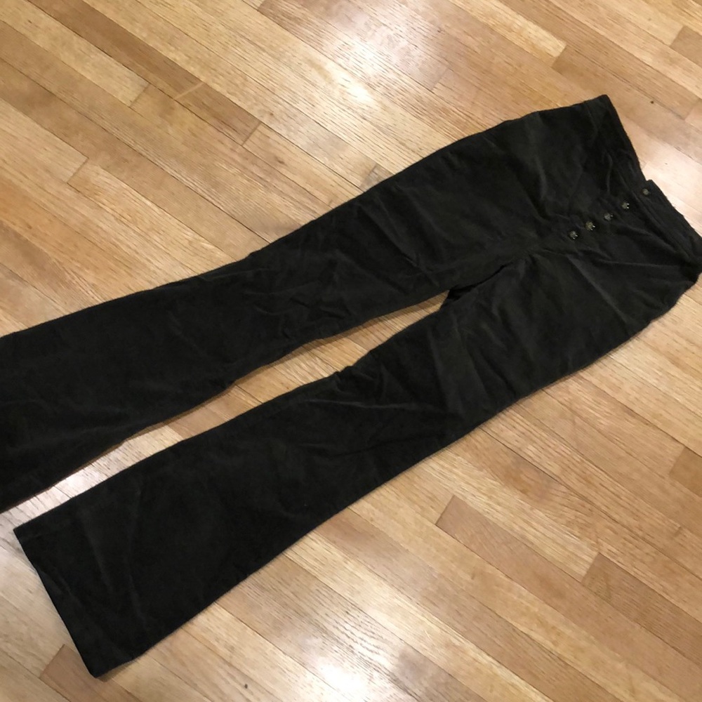Dark olive green bell bottom pants